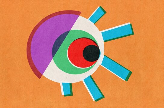 Eye, look, observation. Abstract illustration pattern