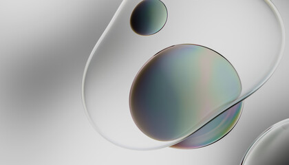 Abstract Glass Orbs and Chromatic Bubbles in Fluid Curves