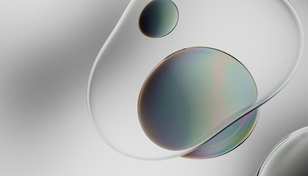 Abstract Glass Orbs and Chromatic Bubbles in Fluid Curves