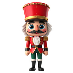 Santa Claus in a red costume and hat with a winter beard holding holiday Christmas gifts