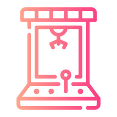 claw machine gradient icon