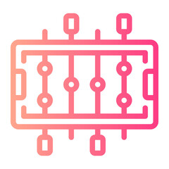 table soccer gradient icon