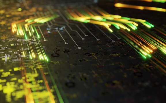 Motherboard close up background