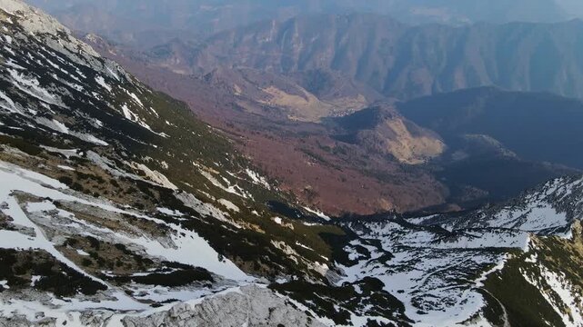 Contrasting spring terrain from Veliki Raskovec to Rut, Grant villages, drone