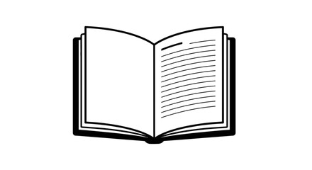 Open book revealing knowledge and learning opportunities, symbolizing education, research, and information discovery