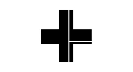 Fototapeta premium Dynamic abstract geometric symbol representing connectivity, integration, and modern structure, perfect for technology and design projects.