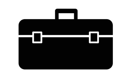Professional briefcase icon representing business travel and corporate success, perfect for modern professional branding needs