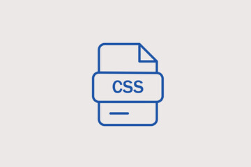 css coding illustration in line style design. Vector illustration.	