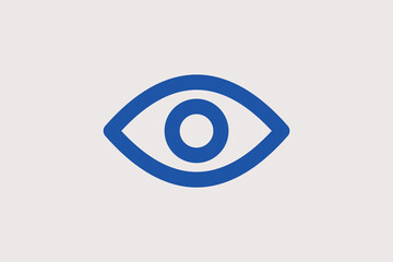 eye illustration in line style design. Vector illustration.	