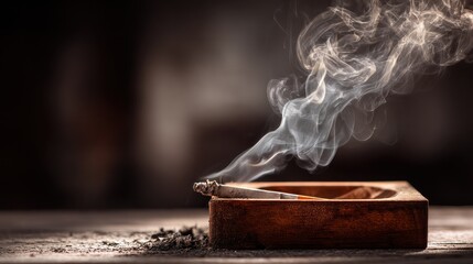 Smoking ashtray smoke