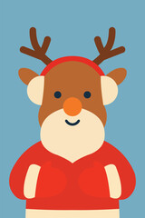 deer in santa claus costume
