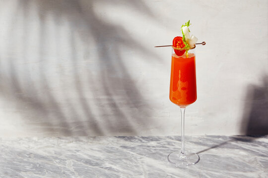 Bloody Mary in Flute Glass