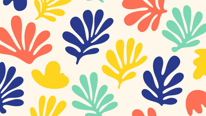 Colorful Abstract Leaf Pattern Design for Backgrounds, Textiles and Decorative Purposes