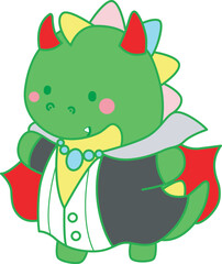 Illustrations halloween theme of cute Dinosaur character. Dinosaur 
