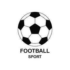 Obraz premium Minimalist Football Sport Icon — Soccer Ball Monochrome Vector Design