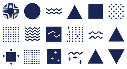 Obraz premium Abstract Geometric Shapes and Patterns for Design and Visual Communication Elements