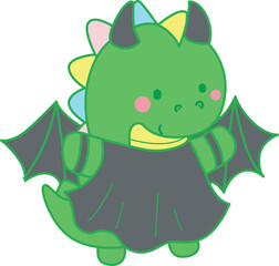 Illustrations halloween theme of cute Dinosaur character. Dinosaur 
