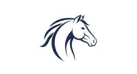 Horse head outline with transparent background