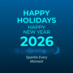 Happy New Year 2026 Moonlight Celebration