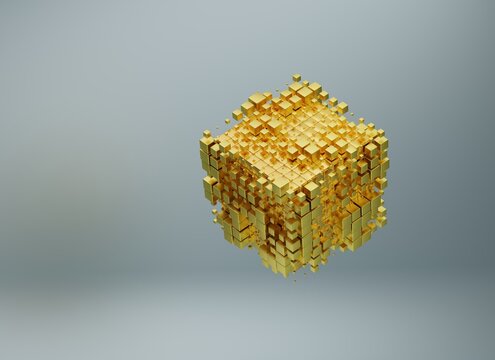 Technology abstract cube