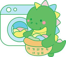 Illustrations of cute Dinosaur character clip art for children. Dinosaur 