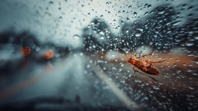 Cockroach rainy day