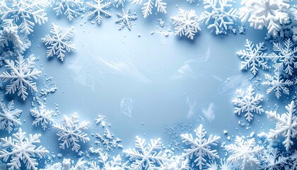 Snowflake Winter Banner Background Empty Space Design