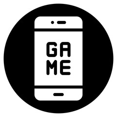 mobile gaming glyph icon
