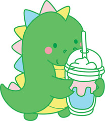 Illustrations of cute Dinosaur character clip art for children. Dinosaur 