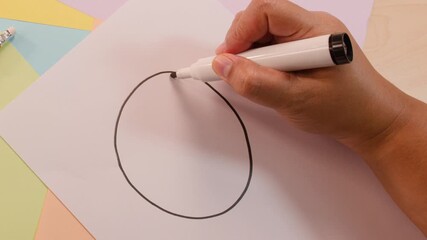 Hand Drawing and Labeling a Pie Chart on Paper - Powered by Adobe