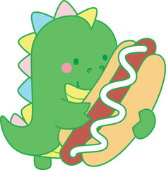 Illustrations of cute Dinosaur character clip art for children. Dinosaur 