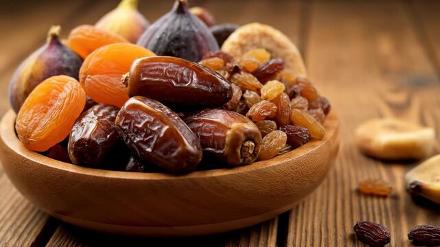 Delicious Dried Fruit Bowl - A Healthy and Nutritious Snack.