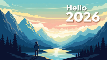 Embark on a new journey in 2026 with breathtaking mountain vistas and serene lake reflections, a visual invitation to explore and welcome the coming year
