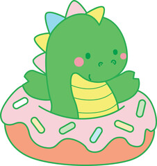 Illustrations of cute Dinosaur character clip art for children. Dinosaur 