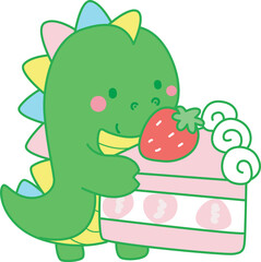Illustrations of cute Dinosaur character clip art for children. Dinosaur 