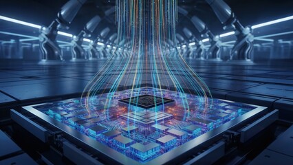 Futuristic Quantum Processor with Digital Energy Flow and Advanced Technology