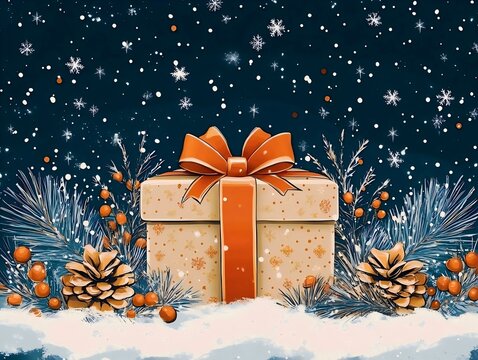  Dynamic Christmas discount poster with bold text and ornaments for retail.