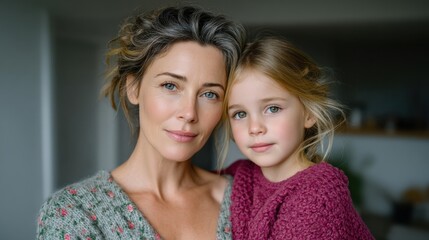 Emotional Bonding Moments: A Mother and Daughter Celebrate at Home After Work