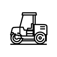 Fototapeta premium Road roller construction equipment asphalt compactor vehicle machinery heavy equipment engineering transport machine