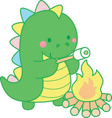 Illustrations of cute Dinosaur character clip art for children. Dinosaur 