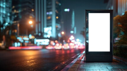 City billboard night