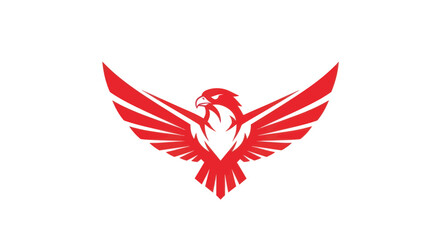 Obraz premium Bold red eagle graphic symbolic design of freedom and strength