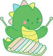 Illustrations of cute Dinosaur character clip art for children. Dinosaur 