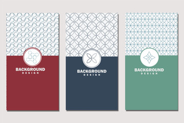 Modern Geometric Pattern Background Set | Minimal Abstract Cover Design