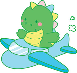 Illustrations of cute Dinosaur character clip art for children. Dinosaur 