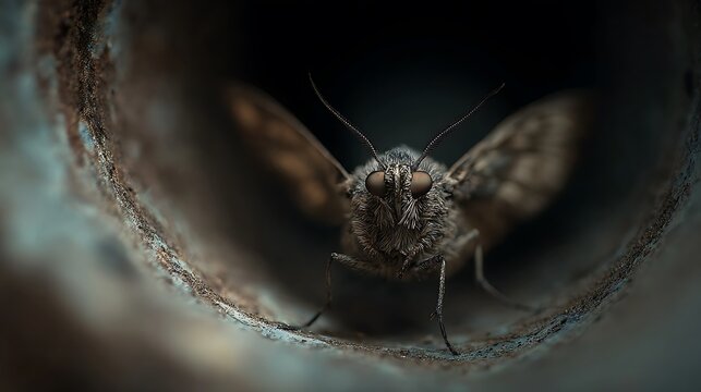 Closeup macro of green leaf with snail shell on brown sack of rice