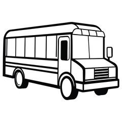A black silhouette of a school bus ride vector