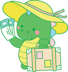 Illustrations of cute Dinosaur character clip art for children. Dinosaur 