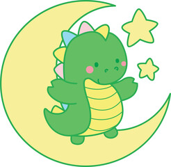 Illustrations of cute Dinosaur character clip art for children. Dinosaur 