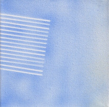 Diagonal White Lines on Blue Canvas
